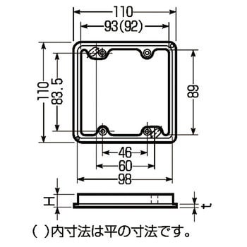 プラ塗代カバー(大形四角用) 未来工業 電設用各種カバー 【通販