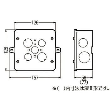 OFL-4CB-54N 四角コンクリートボックス(鉄製) 1個 未来工業 【通販 