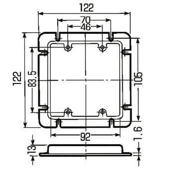 OFL-122 塗代カバー(鉄製) 1箱(10枚) 未来工業 【通販サイトMonotaRO】