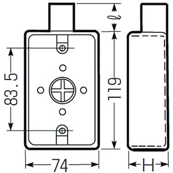 SW1-22 露出スイッチボックス 1ヶ用 1個 未来工業 【通販サイトMonotaRO】