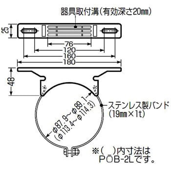 鋼管用ポールバンド 未来工業 その他結束バンド 通販モノタロウ Pob 2l