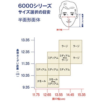 防じんマスク No.6000/2091-RL3