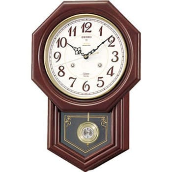 チャイム&ストライク付電波掛時計 木枠 セイコー(SEIKO) 振り子時計