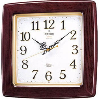 チャイム&ストライク付電波掛時計 木枠 セイコー(SEIKO) 振り子時計