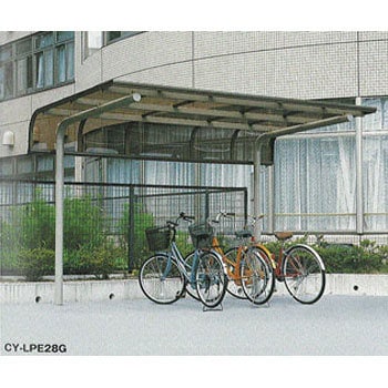 CY-LPER25GU 自転車置場サイクルロビー 連結型ポリカ屋根 間口2550 1個