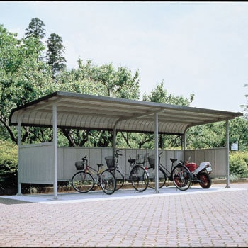 自転車置場サイクルロビー通常地90型基準型スチール屋根 間口2400 ダイケン バイク 自転車置き場 通販モノタロウ Cy Cls24 90