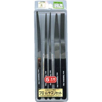 プロヤスリ クランク 5本組 三角 中目 ツボサン