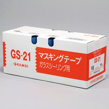 マスキングテープgs21ガラスサッシ用 18mm 70巻入 カモ井加工紙 マスキングテープシーリング用 通販モノタロウ Gs21jan 18c 18x18ケース