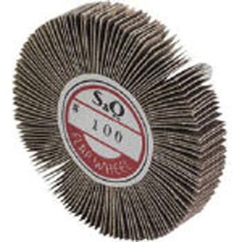 軸付フラップ金具無し 外径80幅15軸径6mm 320# ムラコ