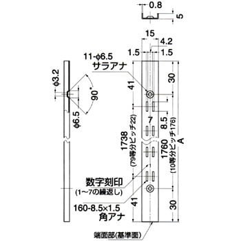 ステンレス鋼製棚柱 SPH型