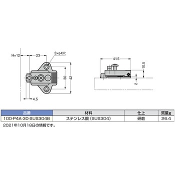 100シリーズ ステンレス鋼製マウンティングプレート(取付座金) LAMP(スガツネ)