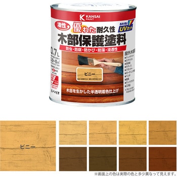 油性木部保護塗料 油性木部保護塗料(木目を活かした半透明着色仕上げ) カンペハピオ