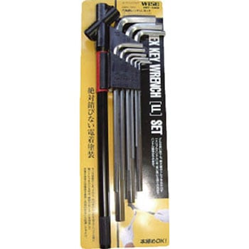 六角棒レンチLLセット1．5～10mm WISE(若穂囲製作所)