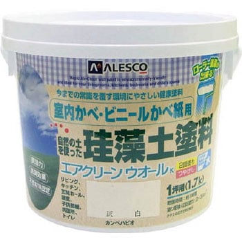 0 714 104 Alesco 珪藻土塗料 エアクリーンウォールk 1 7k 灰白 1セット 8個 カンペハピオ 通販サイトmonotaro