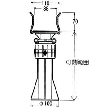 ゆかづか 城東テクノ 床束・鋼製束 【通販モノタロウ】