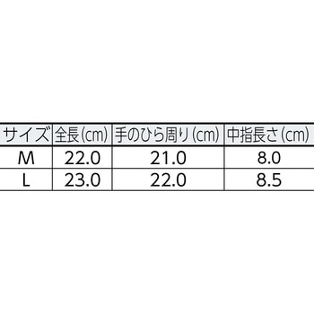 豚革カフスなし L おたふく手袋