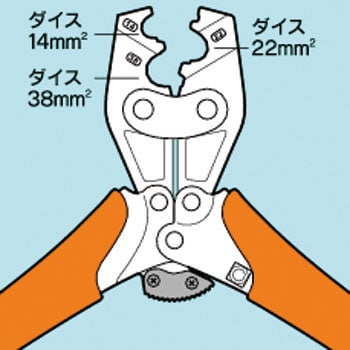 DC-1438N 圧着工具 1個 ジェフコム(DENSAN) 【通販サイトMonotaRO】