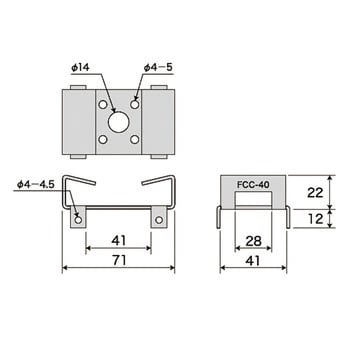 FCC-40H ポールサポーター ジェフコム(DENSAN) 1パック(10個) FCC-40H