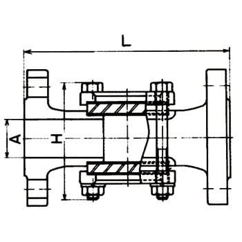 GK13F-32 ステンレス製透視式サイトグラス(フランジ継手) 1個 ワシノ