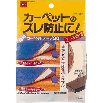 T268 吸着カーペットテープ30 ニトムズ 屋内用 アクリル発泡体基材 テープ長さ9m 1セット(60個) T268 - 【通販モノタロウ】