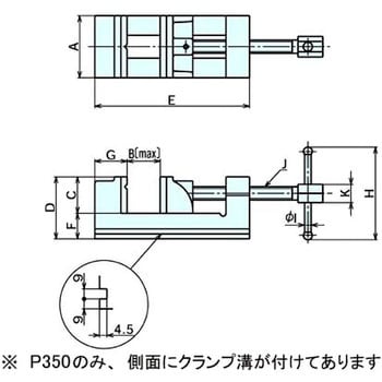 P350 精密小型ボール盤バイス(ヤンキーバイス) 1台 ナベヤ 【通販 