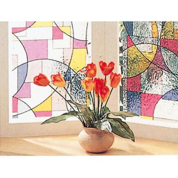 GLS-9252G 窓飾りシート(ステンドタイプ) 明和グラビア 10930229