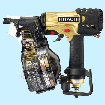 ☆品☆HITACHI 日立工機 65mm 高圧ロール釘打機 NV65HMC コイルネイラ エアツール 釘打機 ケース付 61618