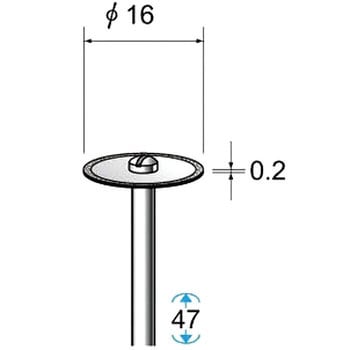 ダイヤモンドカッティングディスク(電着タイプ)(シャンク径3mm) ナカニシ(NSK) 軸付ダイヤモンド砥石 【通販モノタロウ】