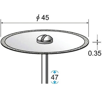 ダイヤモンドカッティングディスク(電着タイプ)(シャンク径3mm)