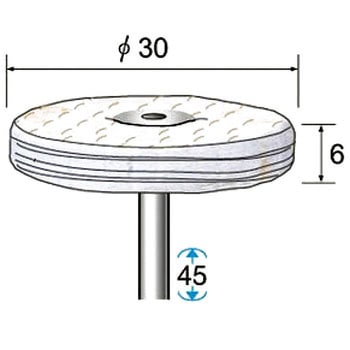 積層綿フェルトバフ(シャンク径3mm) NSK(ナカニシ)