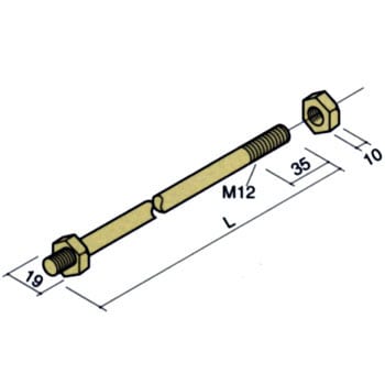 あす楽対応】「直送」ＨＨＨ M-10X40 三ツ爪バケットボールトナット