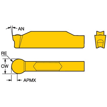 CoroCut(R)1 中送り倣い加工用チップ サンドビック