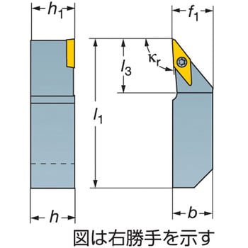 サンドビック コロターン107ホルダ(210) □▽858-0372 QS-SVJBR1616E16