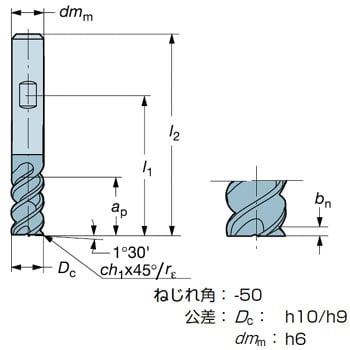 R216.34-10050-BC22P 1620 CoroMill(R) Plura 汎用フライス加工用超硬