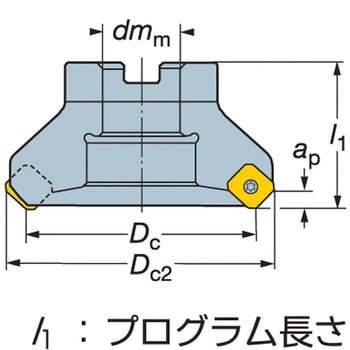 45°正面フライスカッター CoroMill(R) 245-12切れ刃 アーバ取付(ミリ