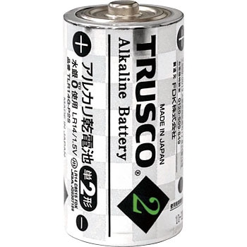 アルカリ乾電池 単2形 TRUSCO