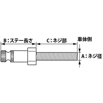 差込ウインカステーM10X22X14 ブラック 96060 DAYTONA(デイトナ)