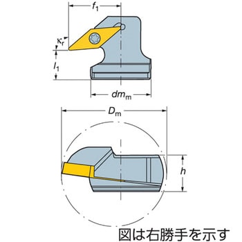 SL-SVLBR-32-16X-QC CoroTurn®； 107旋削加工用ヘッド 1個 サンド