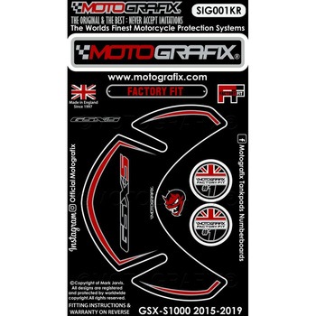 タンクプロテクター ブラック/レッド MT-SIG001KR MOTO GRAFIX (モトグラフィックス)