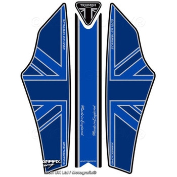 タンクパッド ブルー/ブラック/シルバー  MT-TT046BJ MOTO GRAFIX (モトグラフィックス)