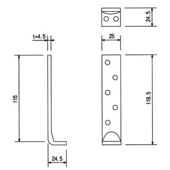 カナイ 建材 金物 ビルトコーナーII 75床合板用3#四角ビス止め