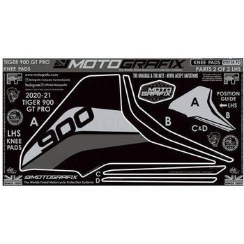 ボディパッド ニー 左側  MT-KT013K-P2 MOTO GRAFIX (モトグラフィックス)