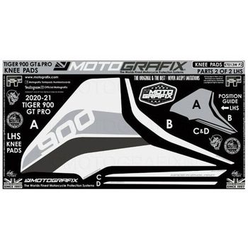 ボディパッド ニー 左側  MT-KT013W-P2 MOTO GRAFIX (モトグラフィックス)