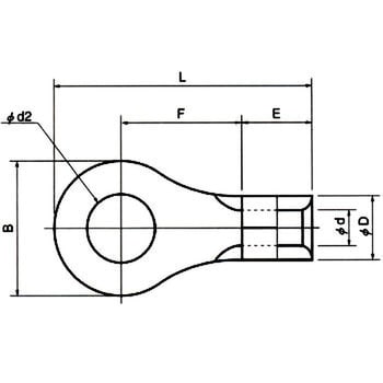 N 8-6 耐熱端子 丸形(R形) 1箱(100個) ニチフ 【通販サイトMonotaRO】