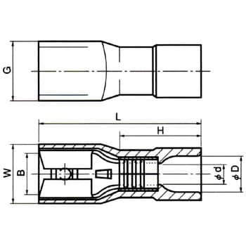 TMEDN480509-FA 差込形接続端子 FA形 1箱(100個) ニチフ 【通販サイト