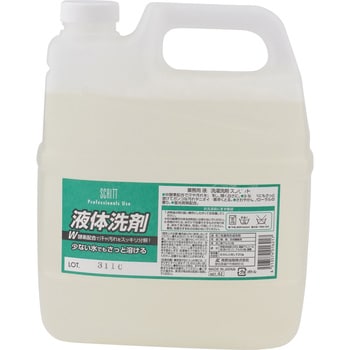 4229 スクリット液体洗剤 1本(4L) 熊野油脂 【通販サイトMonotaRO】