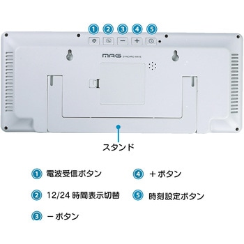MAGデジタル電波置掛兼用時計 クリアビュー MAG(ノア精密)