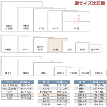 のし紙 祝 五本 花結 B5判 (京) ササガワ