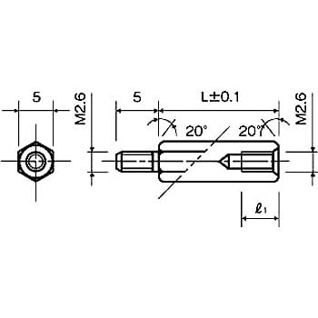 スペーサー(黄銅スペーサー) BSB-2600Eシリーズ(M=2.6 ピッチ0.45) 廣杉計器