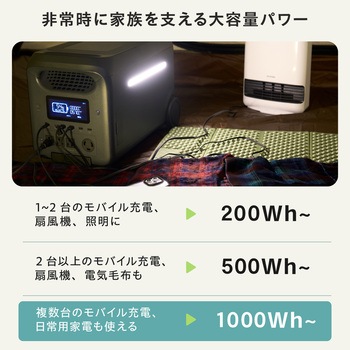 ポータブル電源 大容量 2560Wh リン酸鉄 【AC×4 Type-C×2 USB-A×4 カーソケット×1 アンダーソン×1】 エレコム